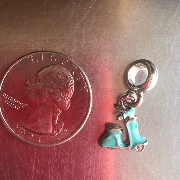New. Blue Scooter Charm - Picture 2 of 2